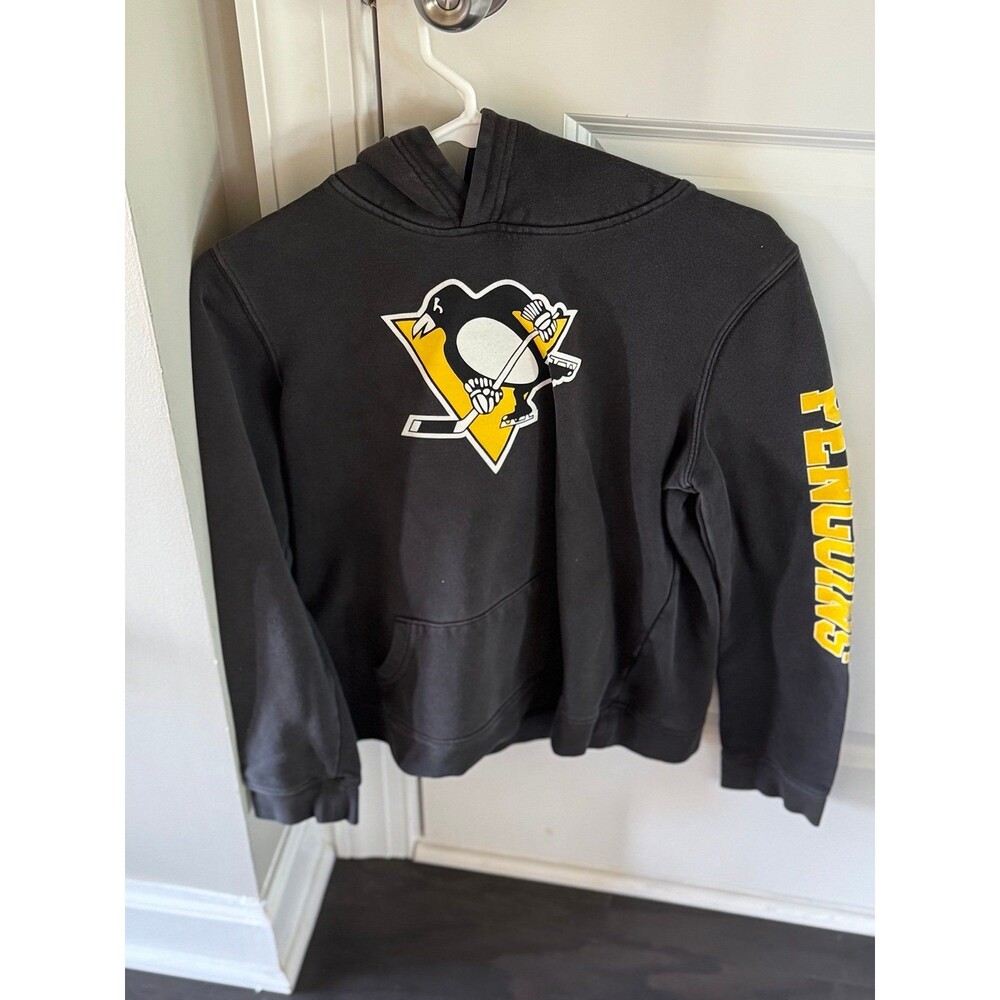 PITTSBURGH PENGUINS~NHL, Fanatics Brand, Kid’s Black Sweatshirt, YXL Clothing